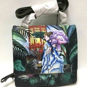 Original by Sharif Leather Hand Painted Purse